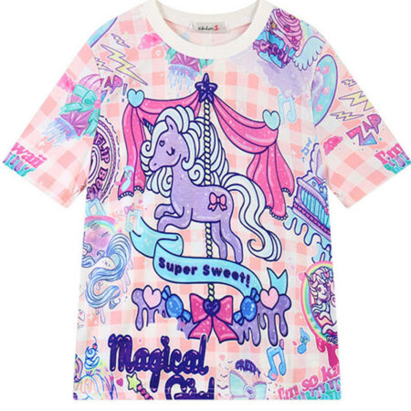 "KawaiiMagic" - Cartoon Women TShirt
